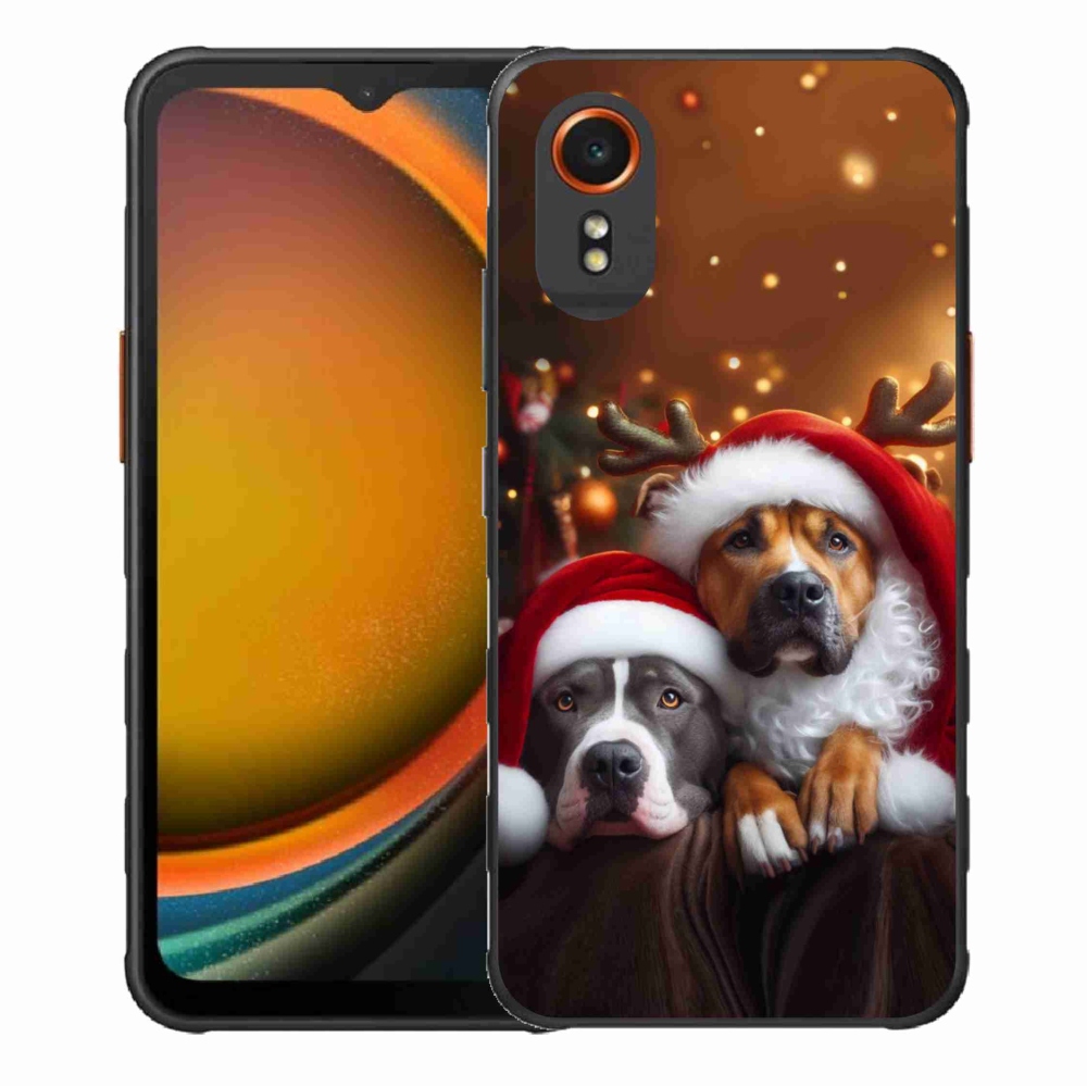 Gelový kryt mmCase na Samsung Galaxy Xcover 7 - vánoční psi