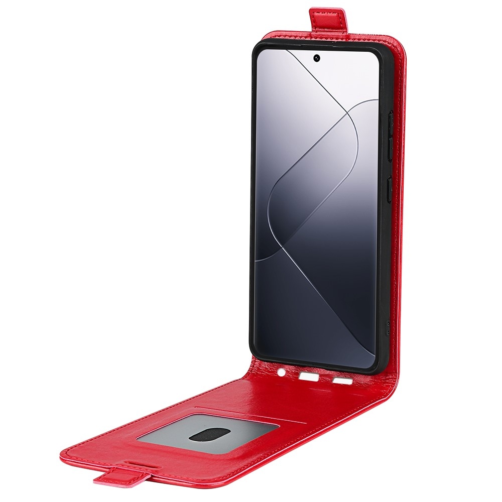 Vertical knížkové pouzdro na Xiaomi 14 Pro - červené