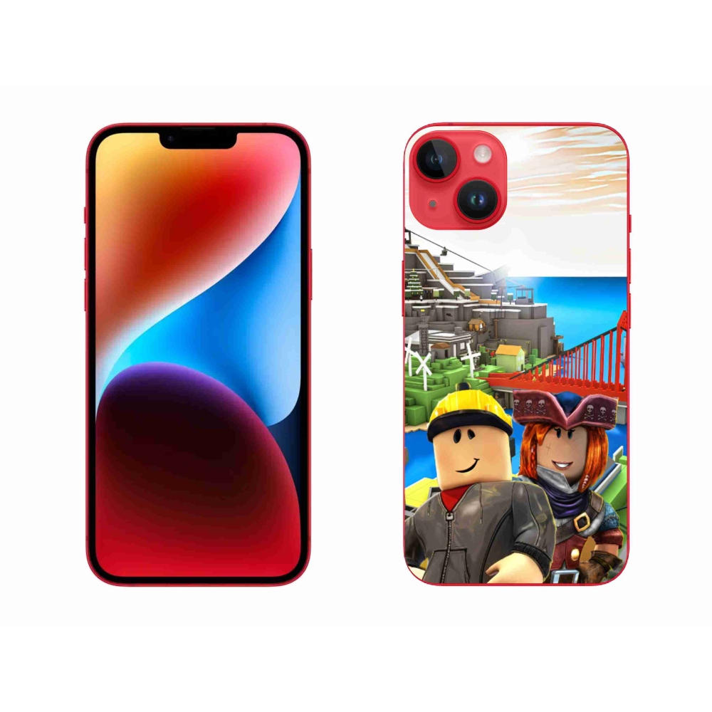 Gelový kryt mmCase na iPhone 14 Plus - roblox 1