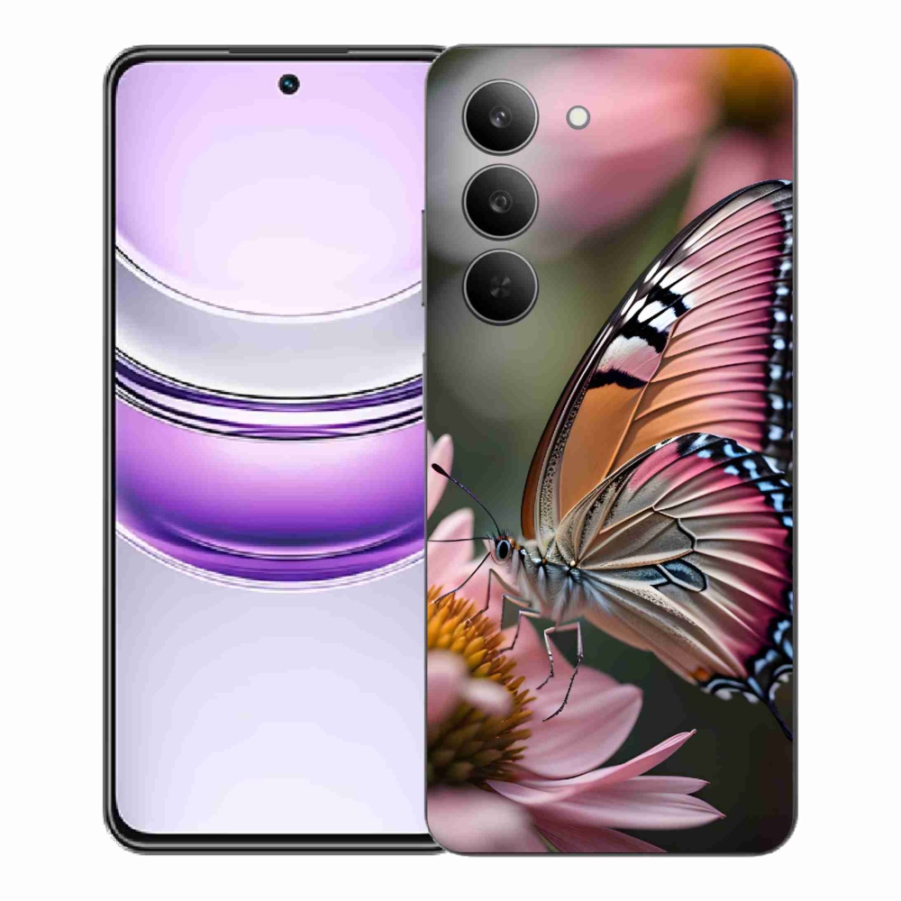 Gelový kryt mmCase na Realme 14x 5G - barevný motýl