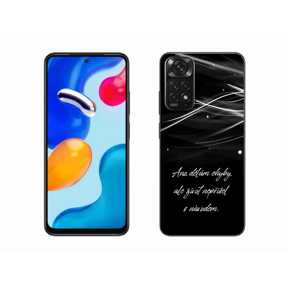 Gelový kryt mmCase na Xiaomi Redmi Note 11S 4G - citát černé pozadí