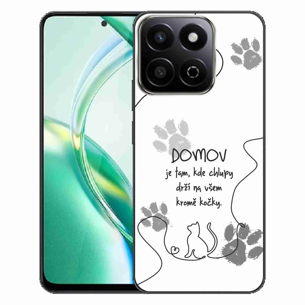 Gelový kryt mmCase na Honor 200 Smart 5G - kočičí motiv bílé pozadí