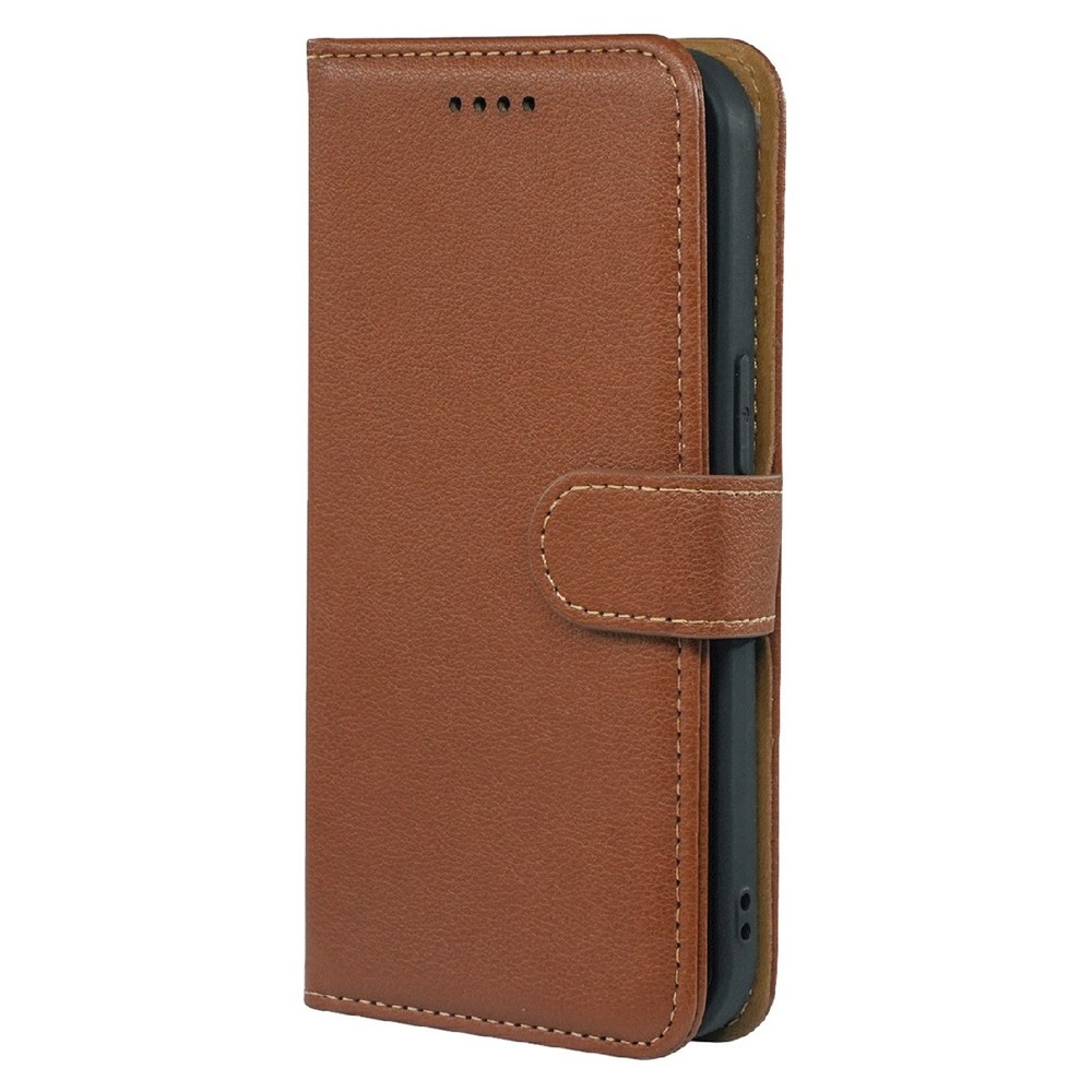 Clasp knížkové pouzdro na Xiaomi Redmi 15 5G (169mm) - hnědé