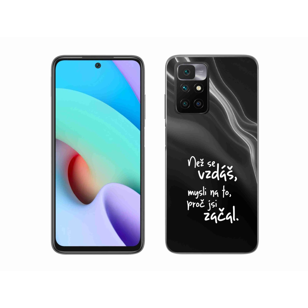 Gelový kryt mmCase na Xiaomi Redmi 10/Redmi 10 (2022) - citát 2 černé pozadí