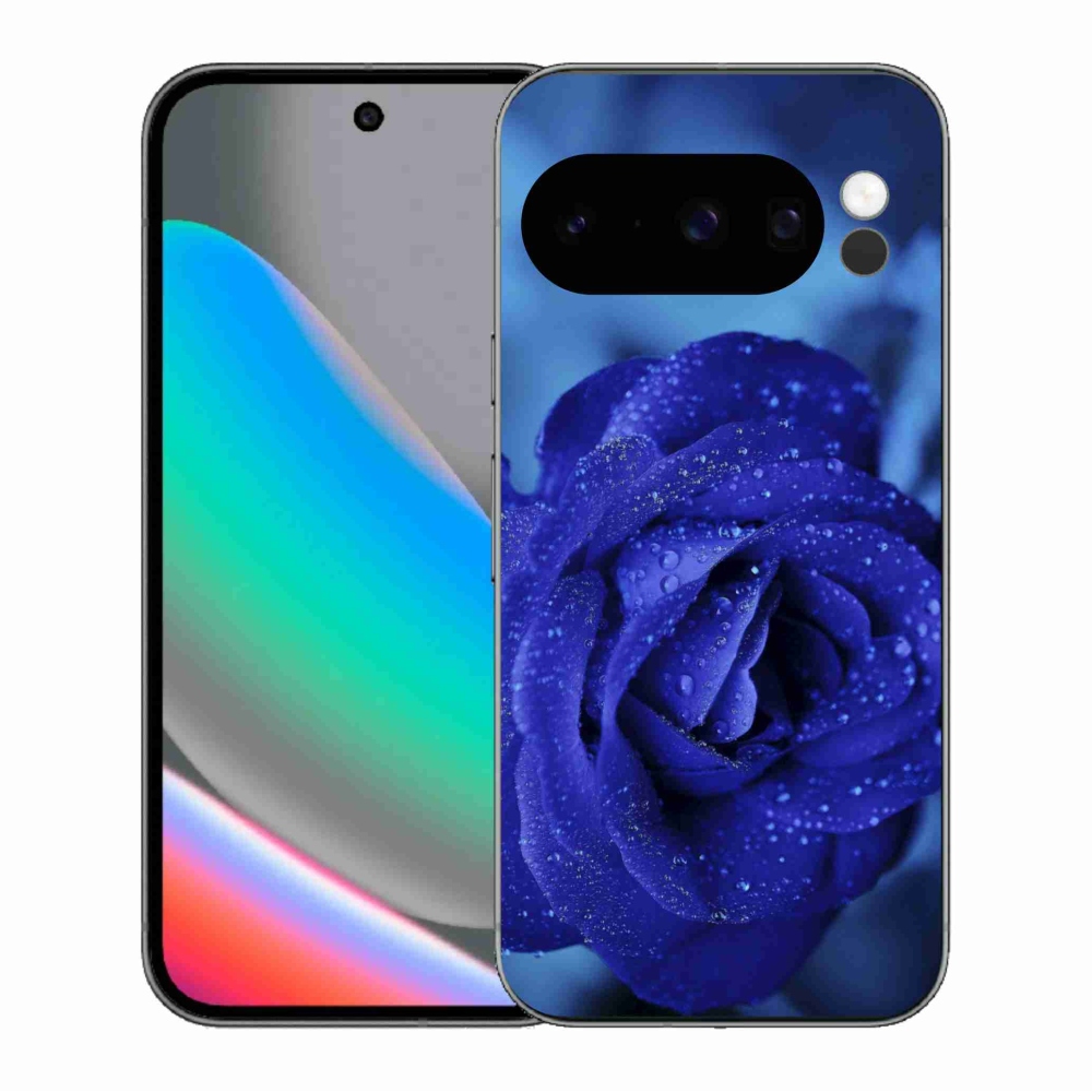Gelový kryt mmCase na Google Pixel 10 Pro - modrá růže