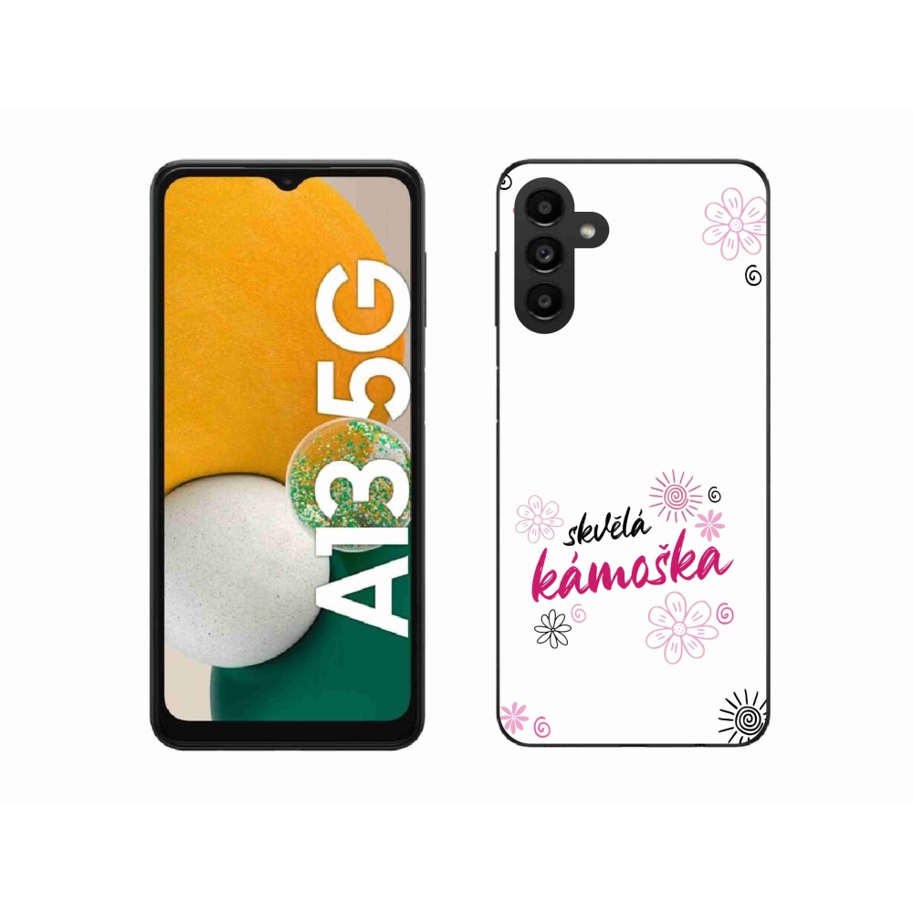 Gelový kryt mmCase na Samsung Galaxy A13 5G - skvělá kámoška bílé pozadí