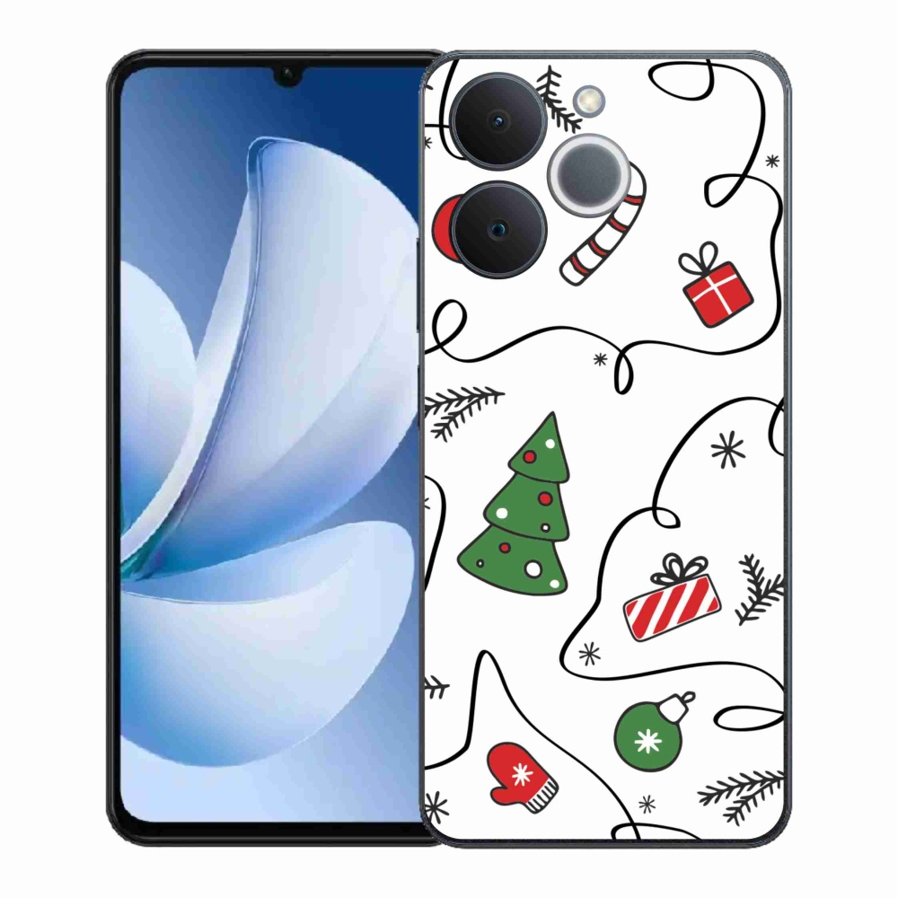 Gelový kryt mmCase na Realme Note 70T - vánoční motivy