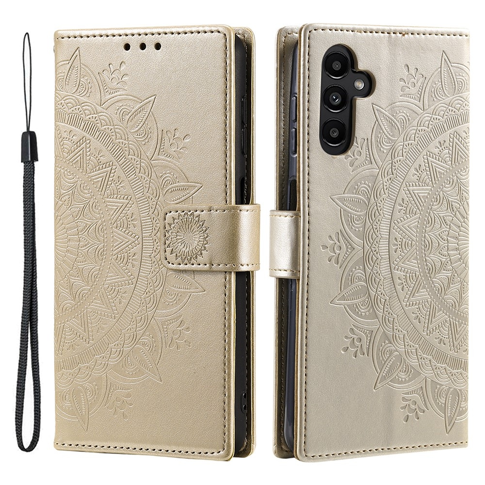 Mandala knížkové pouzdro na Samsung Galaxy A26 5G - zlaté