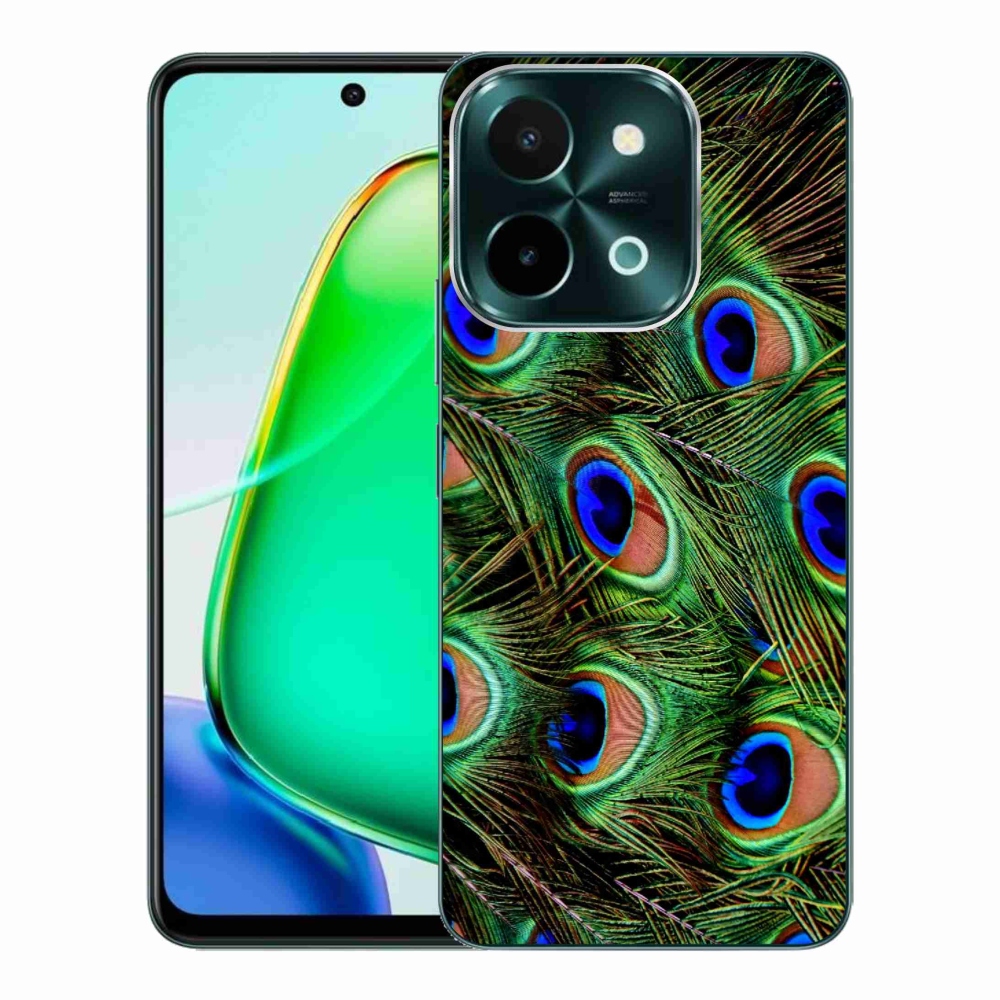 Gelový kryt mmCase na Vivo Y28 - paví peří