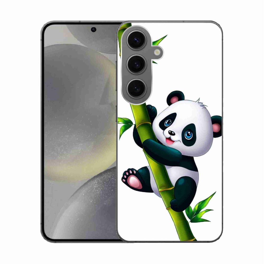 Gelový kryt mmCase na Samsung Galaxy S24 - panda na bambusu