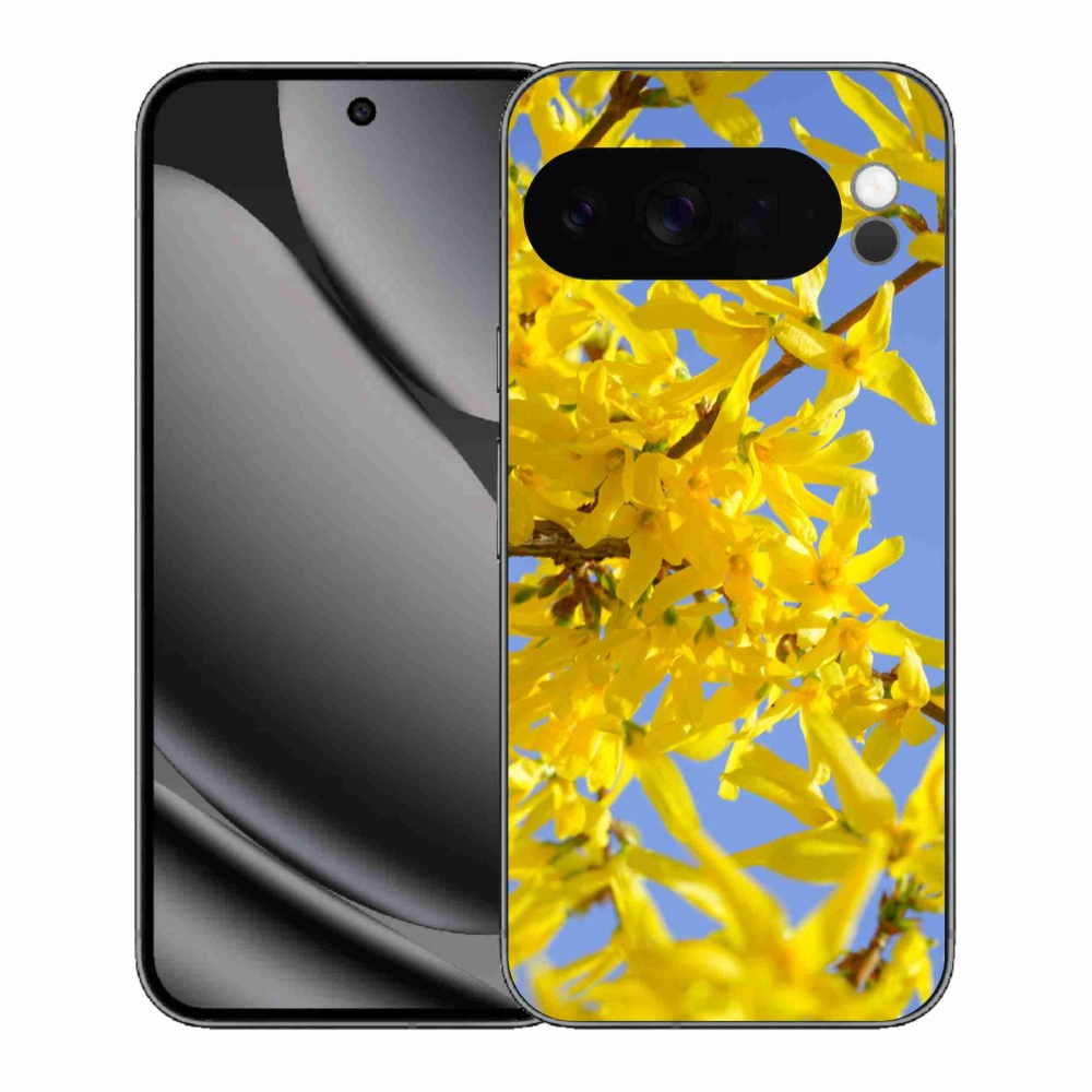 Gelový kryt mmCase na Google Pixel 10 Pro XL - žluté květy