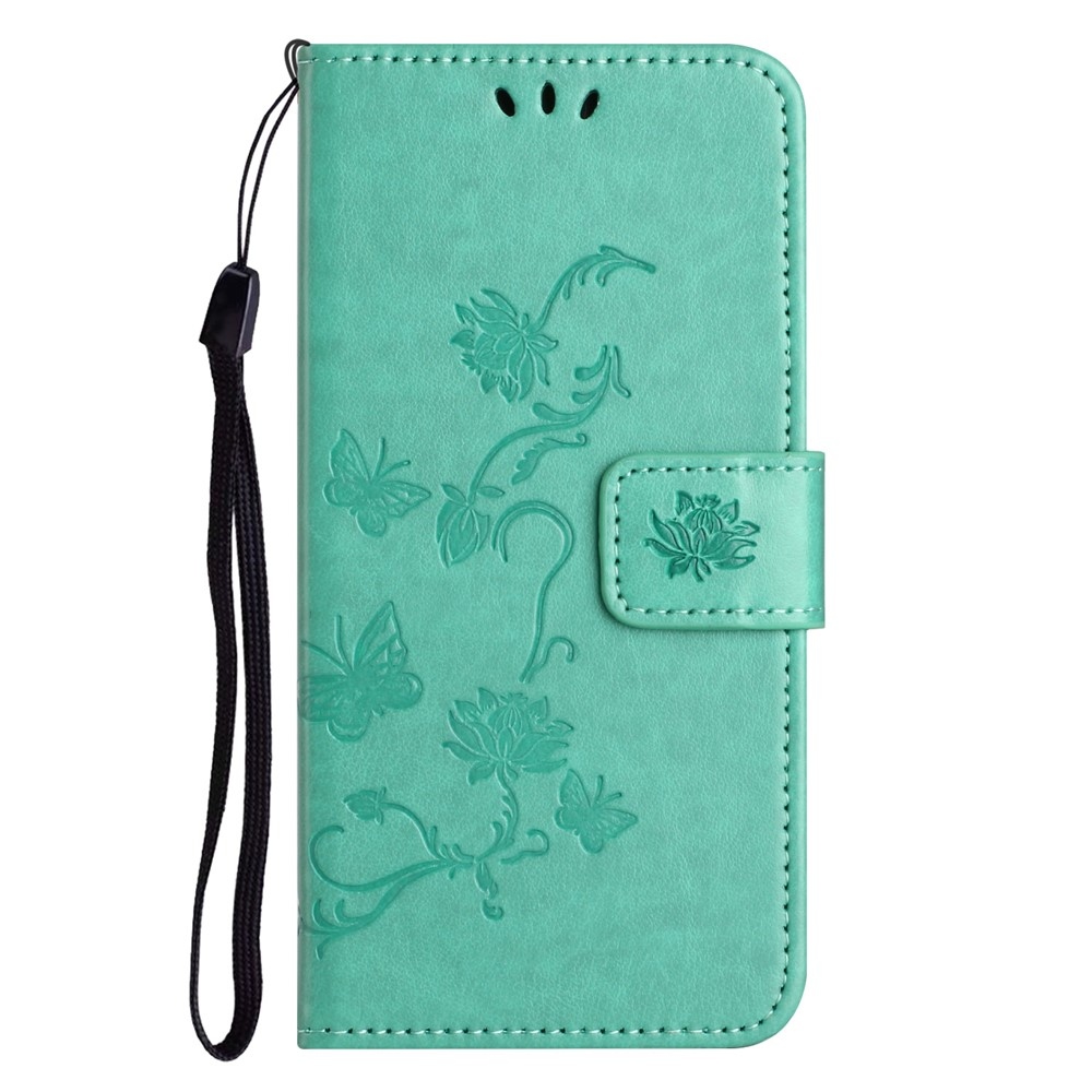 Flower knížkové pouzdro na Samsung Galaxy A07 4G - modrozelené