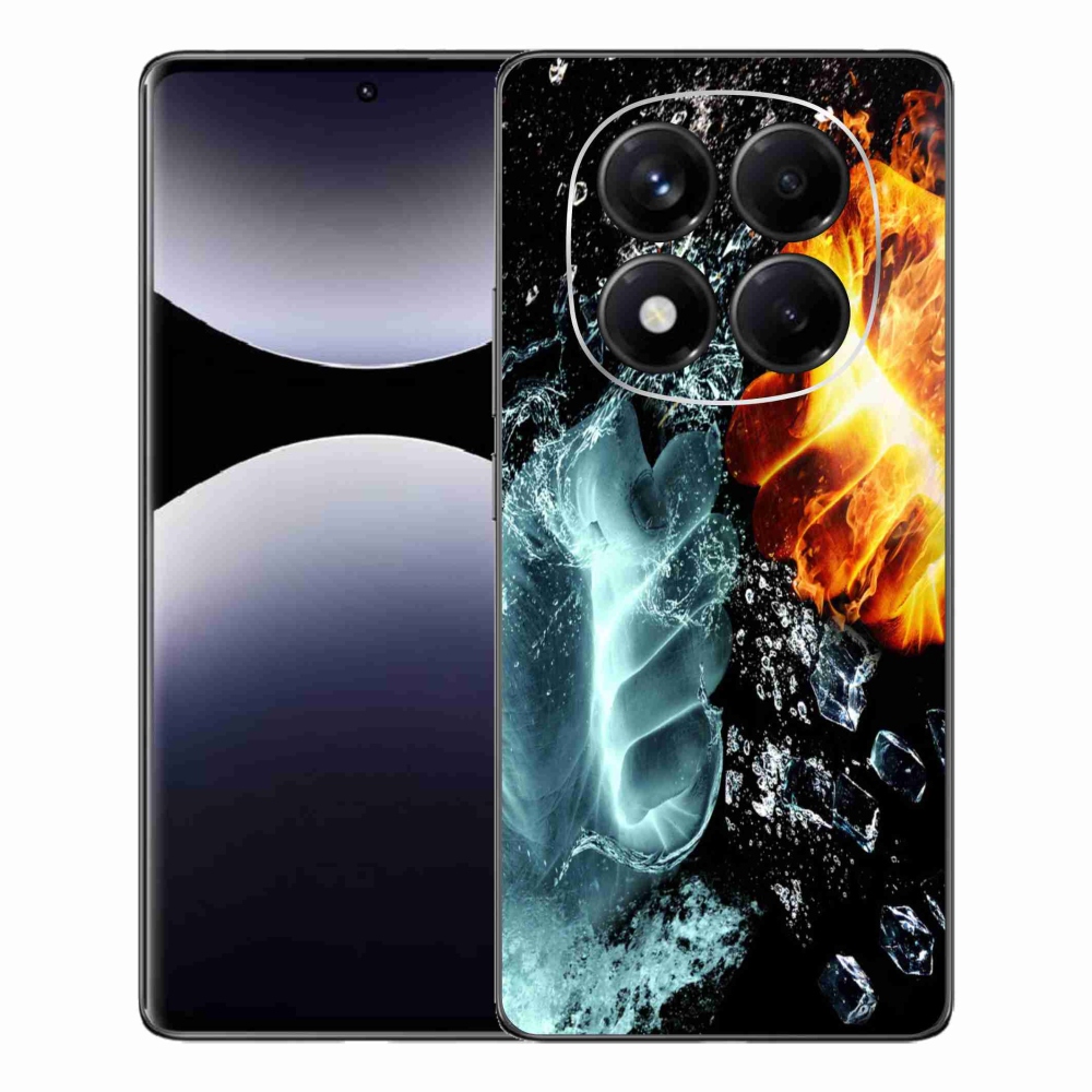 Gelový kryt mmCase na Xiaomi Redmi Note 14 Pro - voda a oheň