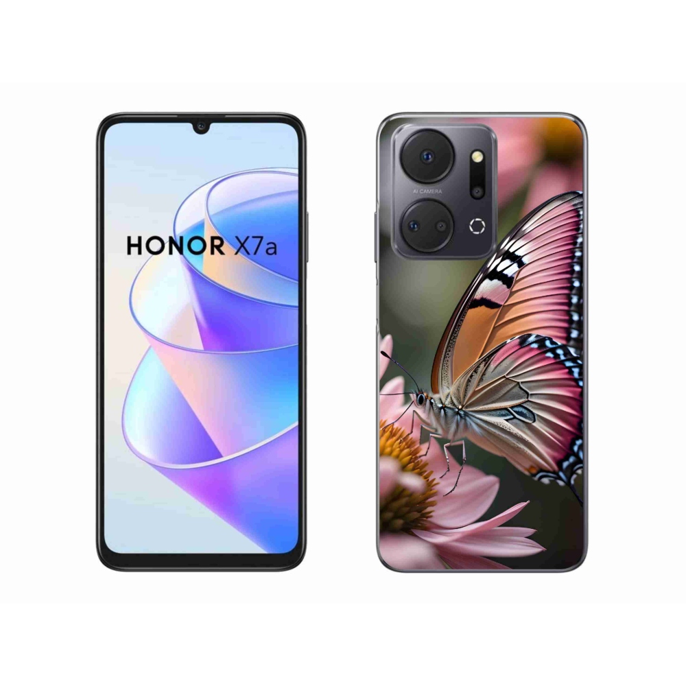 Gelový kryt mmCase na Honor X7a - barevný motýl
