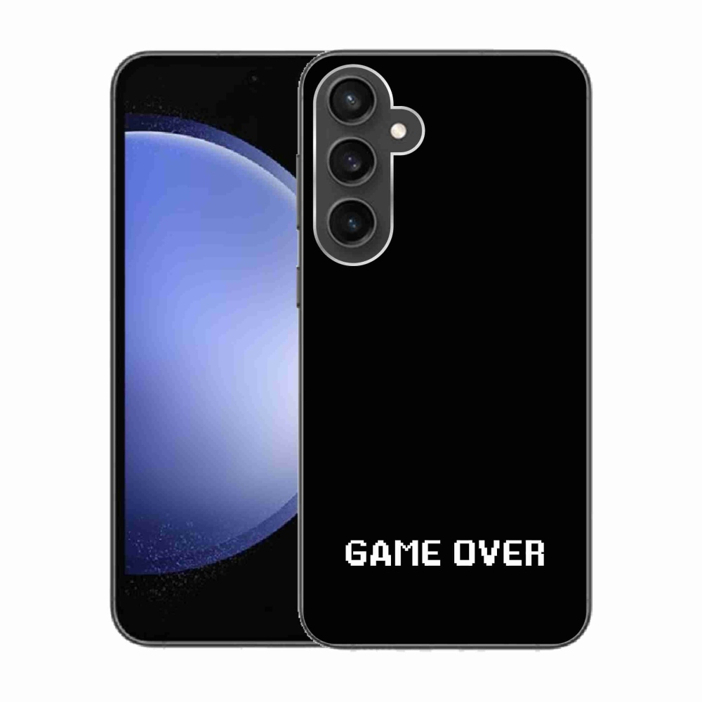 Gelový kryt mmCase na Samsung Galaxy S23 FE - game over černé pozadí