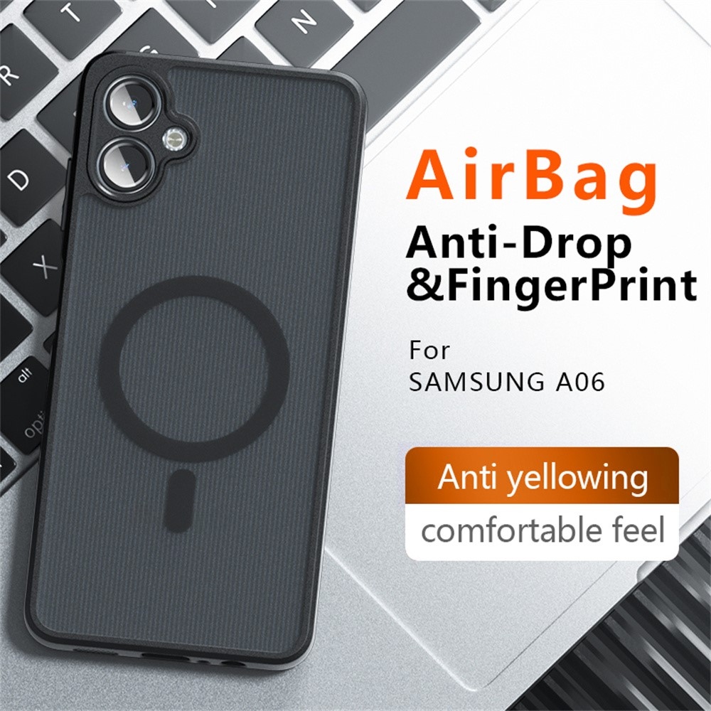 Case matný gelový obal s MagSafe na Samsung Galaxy A06 4G - černý