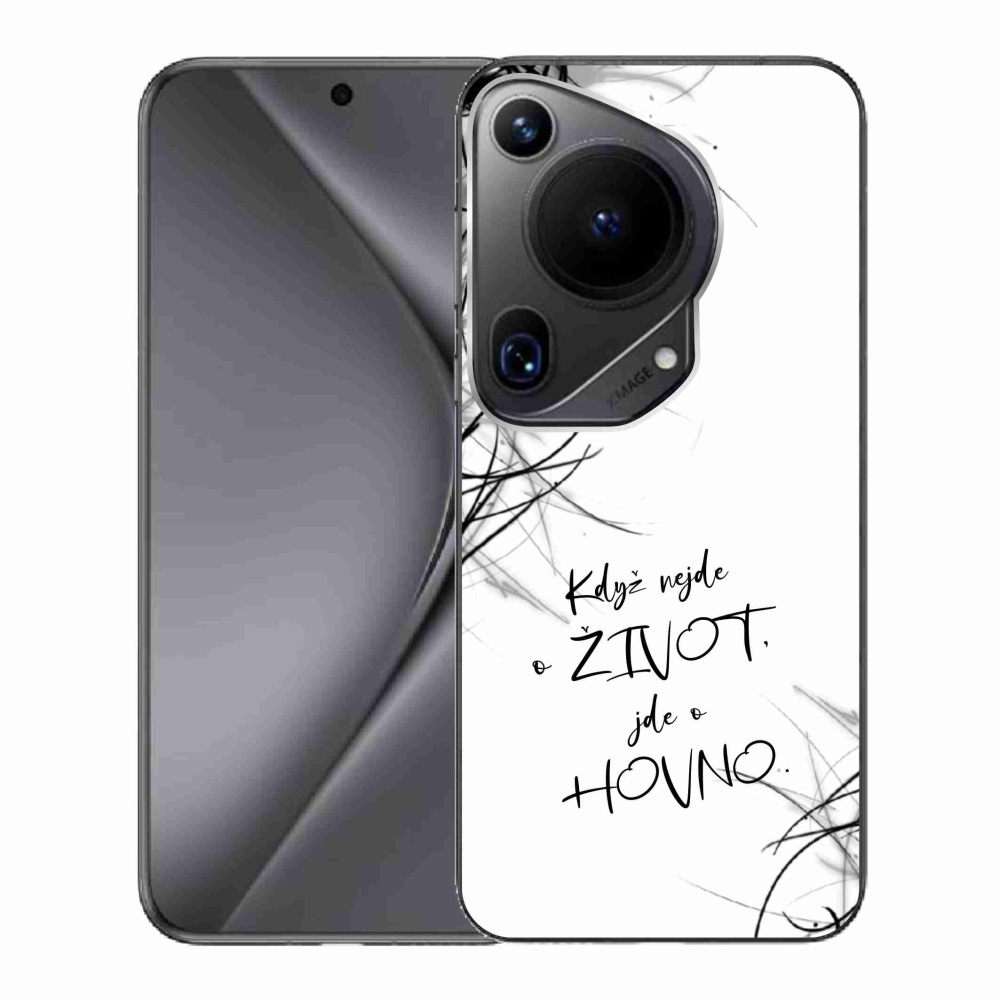Gelový kryt mmCase na Huawei Pura 70 Ultra - vtipný text 16 bílé pozadí