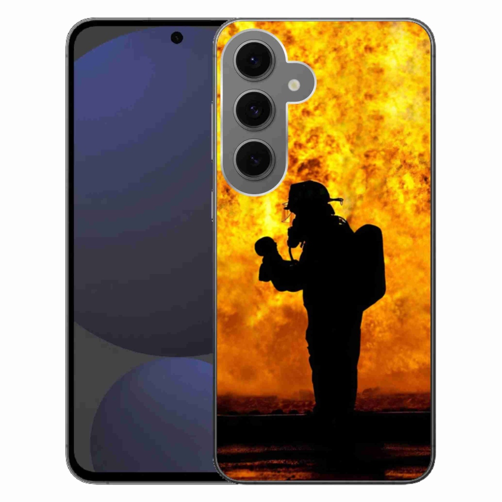 Gelový kryt mmCase na Samsung Galaxy S24 FE - hasič