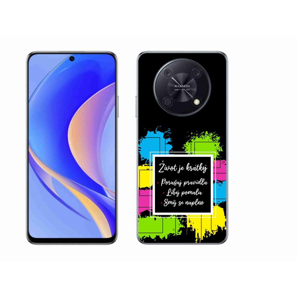 Gelový kryt mmCase na Huawei Nova Y90 - citát 5 černé pozadí
