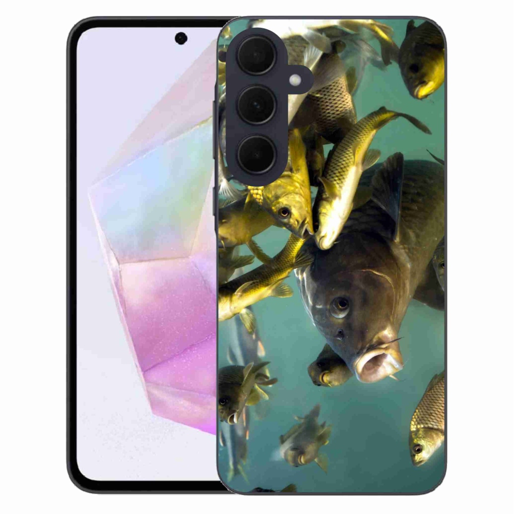 Gelový obal mmCase na Samsung Galaxy A35 5G - hejno ryb