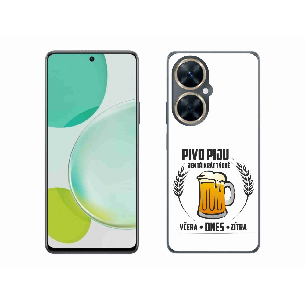 Gelový kryt mmCase na Huawei Nova 11i - pivní motiv bílé pozadí