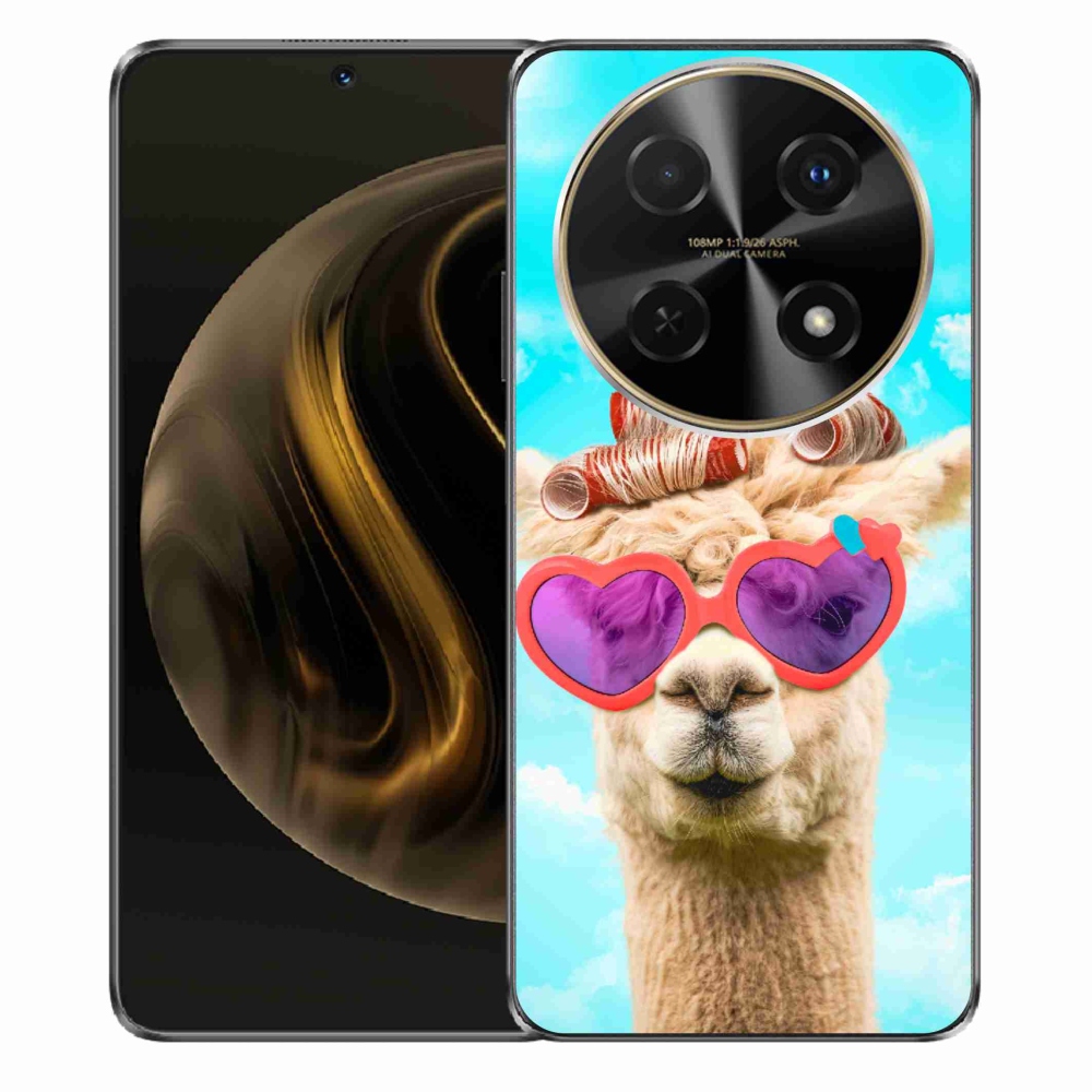 Gelový kryt mmCase na Huawei Nova 12i - lama s brýlemi