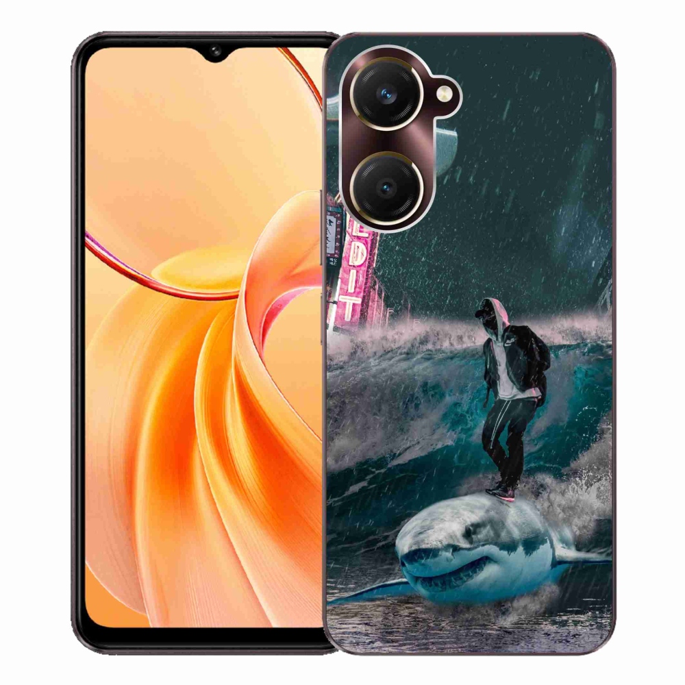 Gelový kryt mmCase na Vivo Y28s 5G - žralok