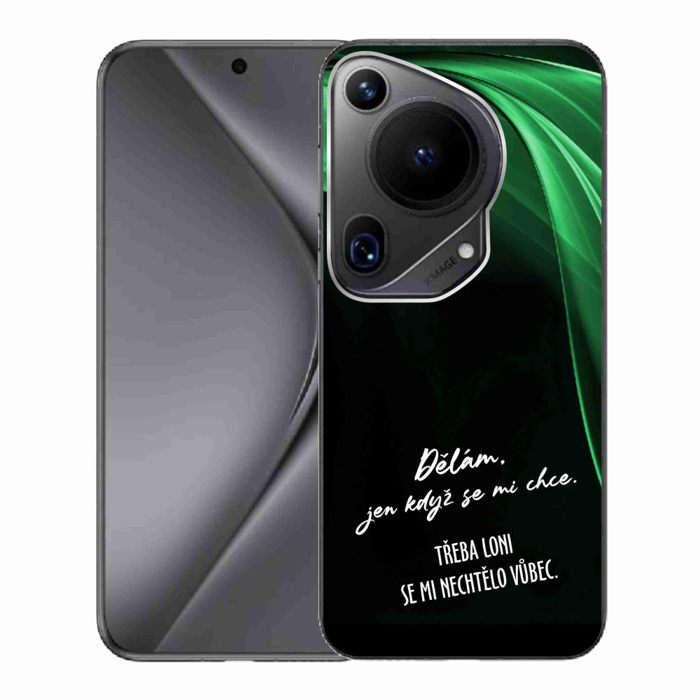 Gelový kryt mmCase na Huawei Pura 70 Ultra - vtipný text 12 černé pozadí