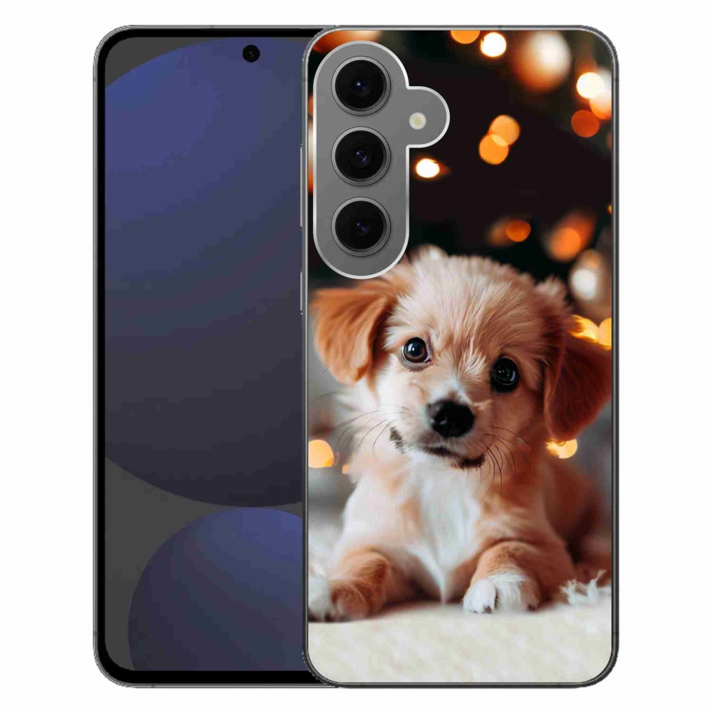 Gelový kryt mmCase na Samsung Galaxy S24 FE - štěňátko