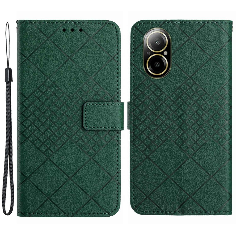 Texture knížkové pouzdro na mobil Realme C67 - zelené