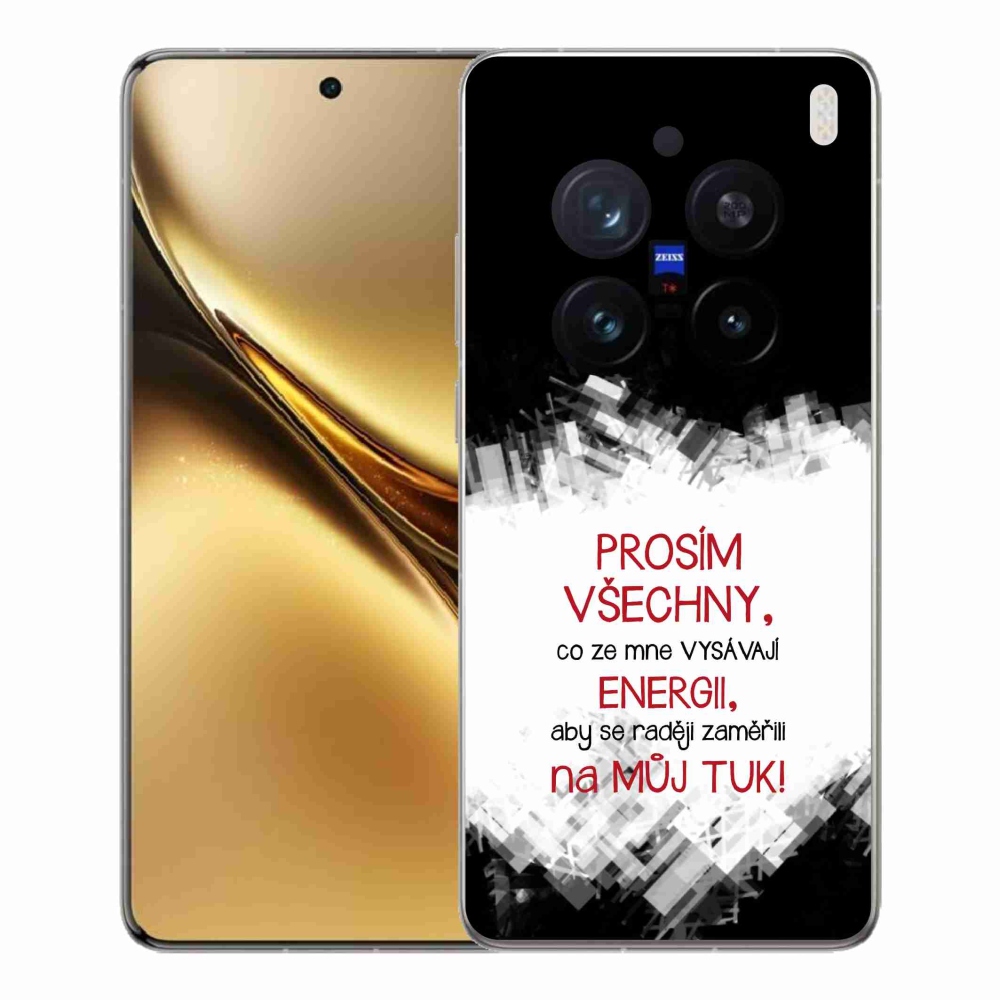 Gelový kryt mmCase na Vivo X200 Pro 5G - vtipný text 1 červený
