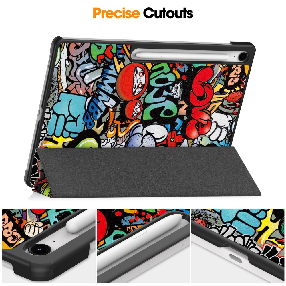 Patte chytré zavírací pouzdro na Samsung Galaxy Tab S10 FE+ - graffiti