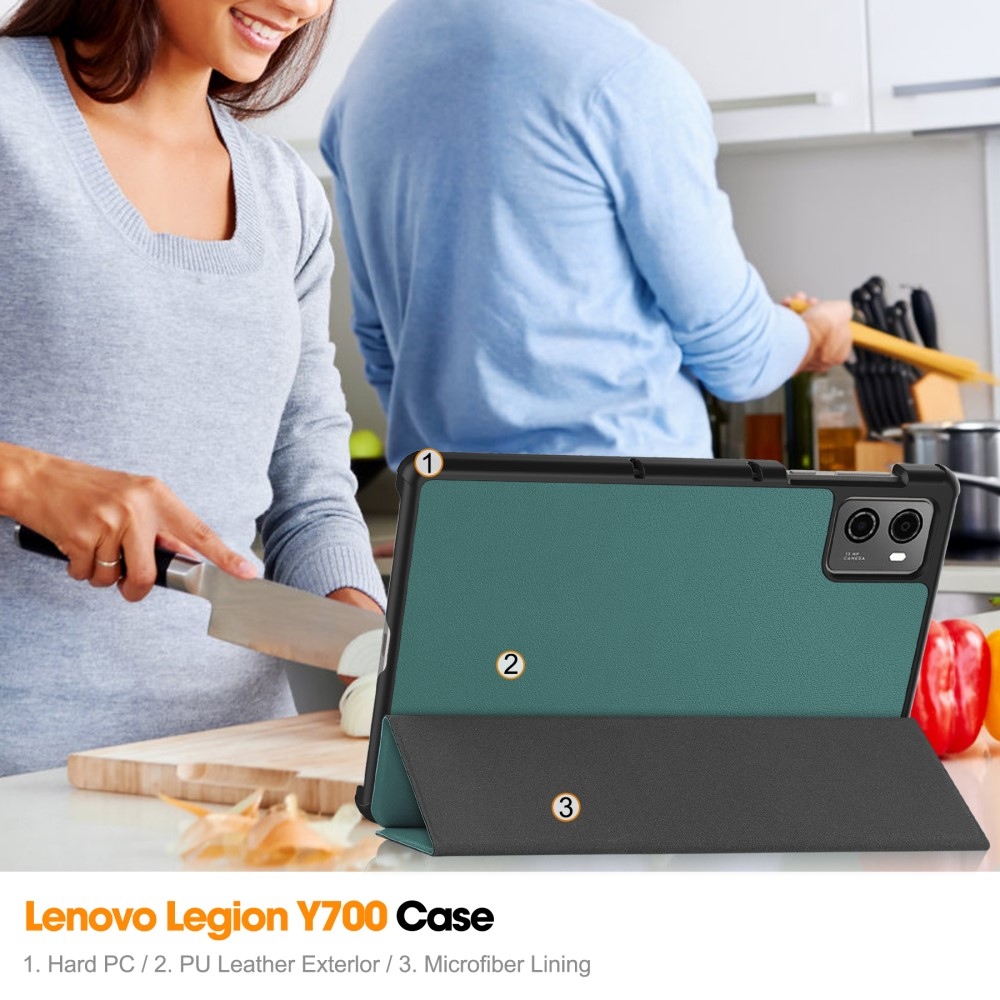 Cases chytré zavírací pouzdro na tablet Lenovo Legion Tab 8.8 (2. Gen.) - zelené