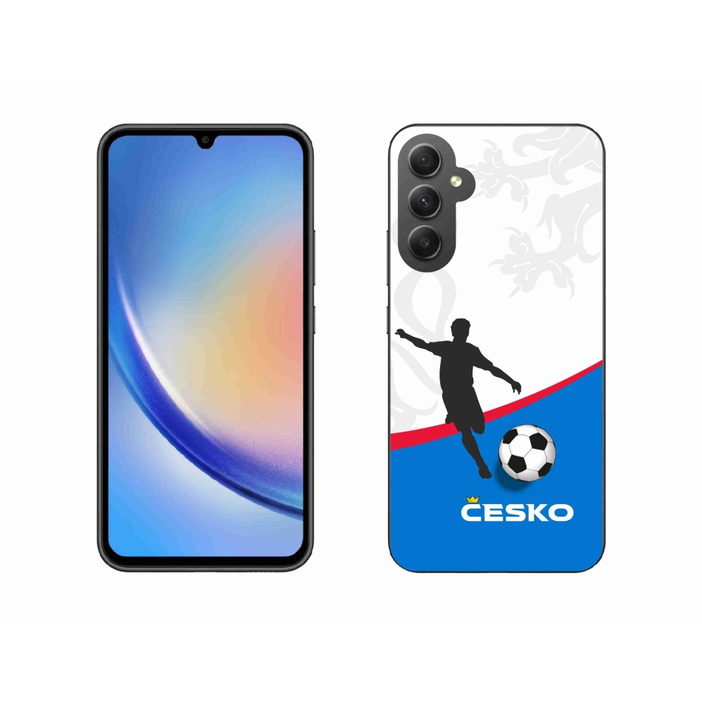 Gelový kryt mmCase na Samsung Galaxy A34 5G - fotbal Česko 1