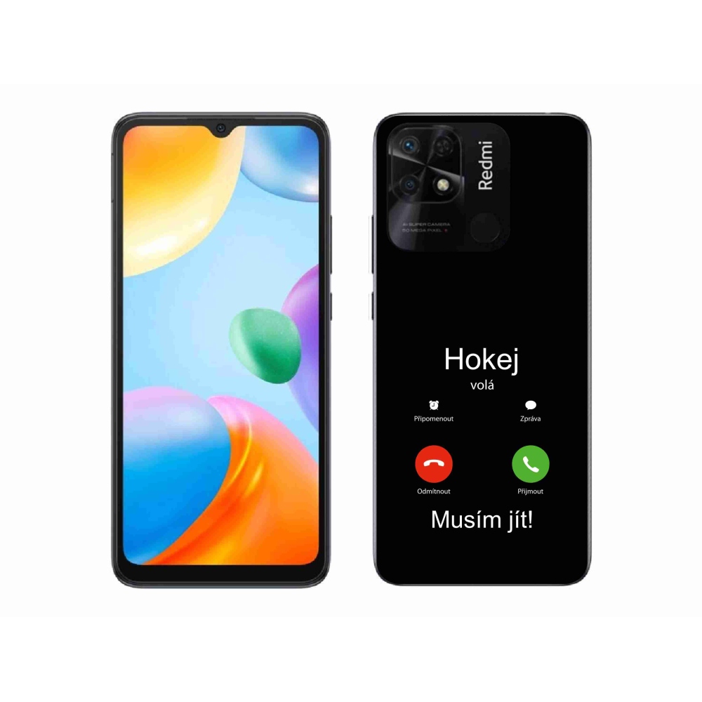 Gelový kryt mmCase na Xiaomi Redmi 10C - hokej volá černé pozadí