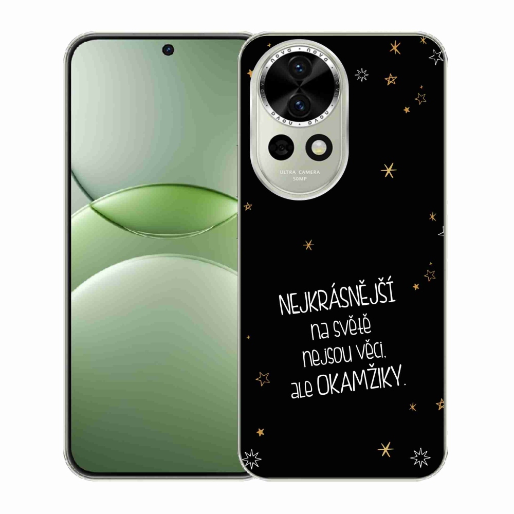 Gelový kryt mmCase na Huawei Nova 13 5G - citát 4 černé pozadí