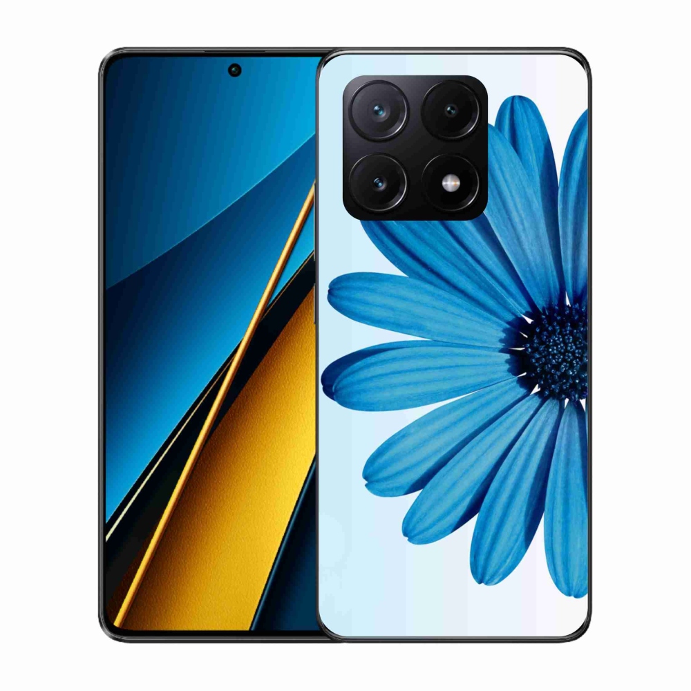 Gelový obal mmCase na Xiaomi Poco X6 Pro 5G - modrá kopretina