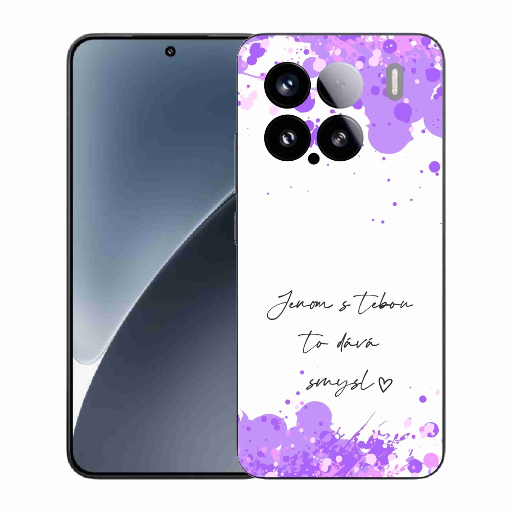 Gelový kryt mmCase na Xiaomi 15 - zamilovaný text bílé pozadí