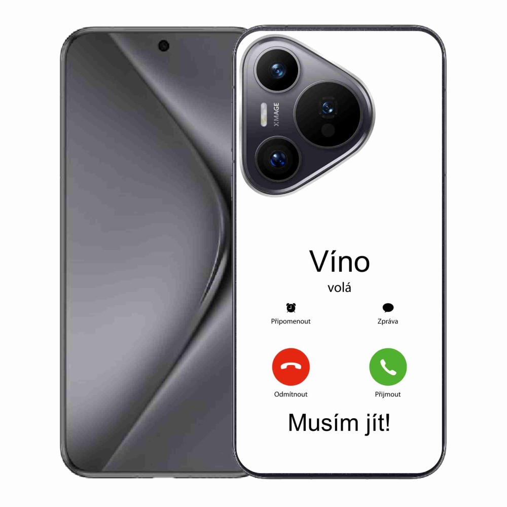 Gelový kryt mmCase na Huawei Pura 70 - víno volá bílé pozadí