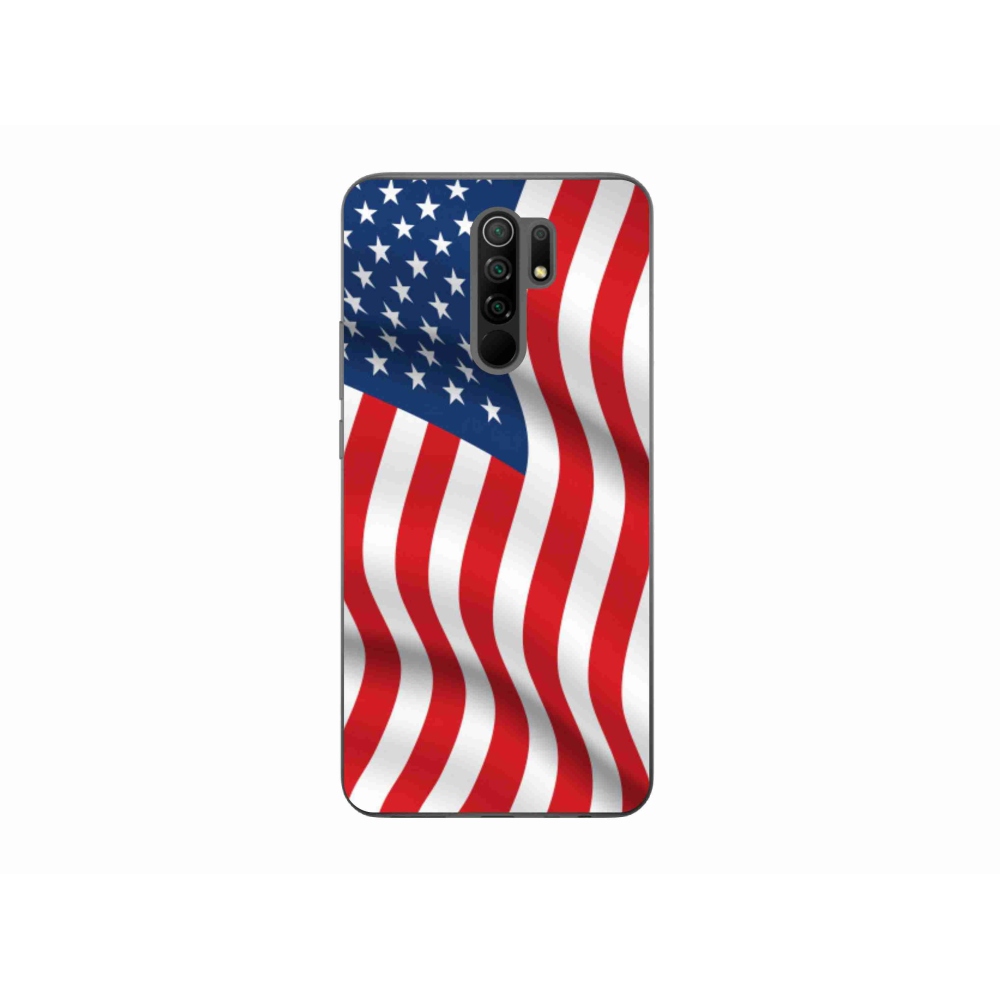 Gelový kryt mmCase na mobil Xiaomi Redmi 9 - USA vlajka