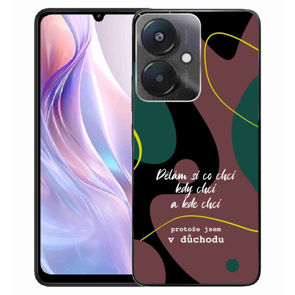 Gelový kryt mmCase na Xiaomi Redmi 13C 5G  - vtipný text 10 černé pozadí