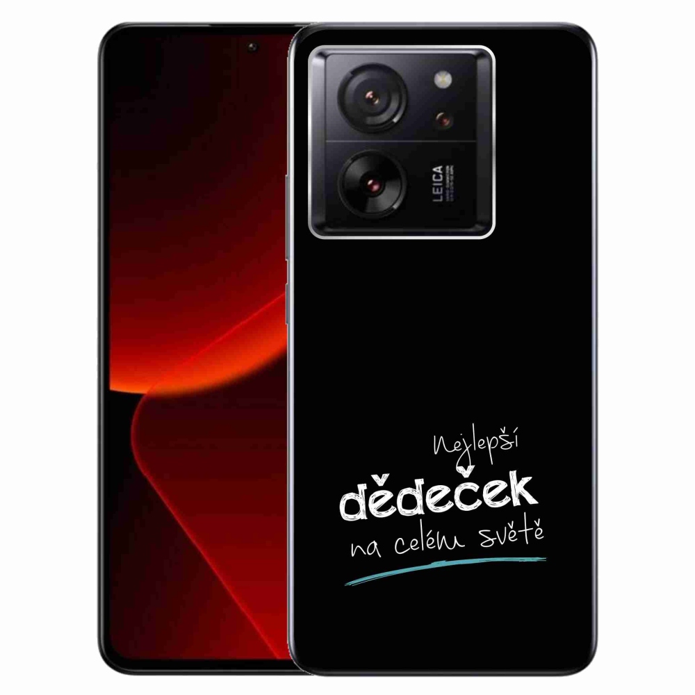 Gelový kryt mmCase na Xiaomi 13T/13T Pro - nejlepší dědeček 3 černé pozadí