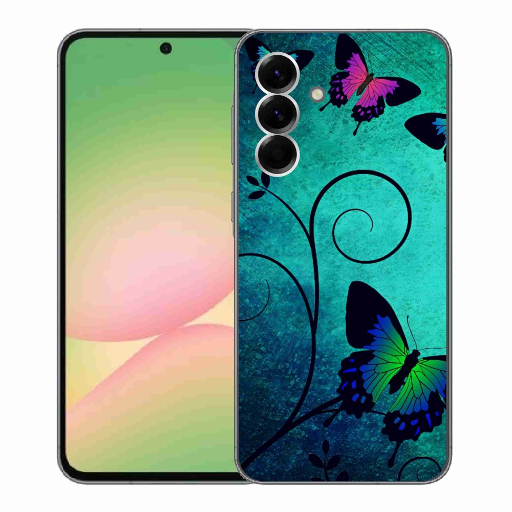 Gelový kryt mmCase na Samsung Galaxy A56 5G - barevní motýli