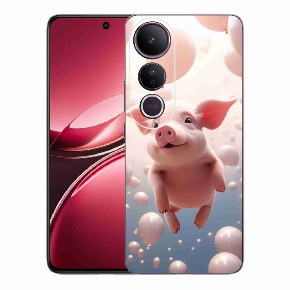 Gelový kryt mmCase na Vivo V50 Lite 4G/5G - prasátko s balónky