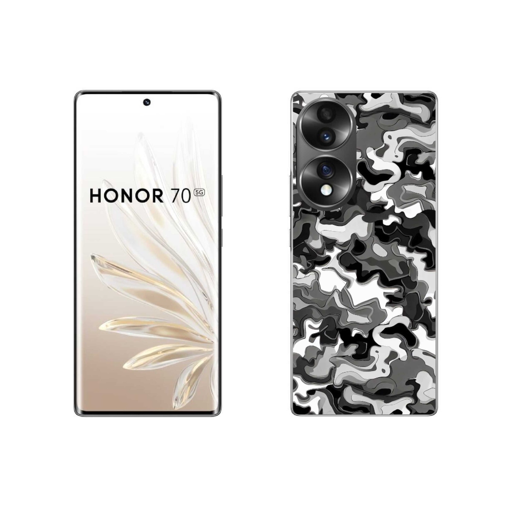 Gelový kryt mmCase na Honor 70 - maskáčový vzor 3