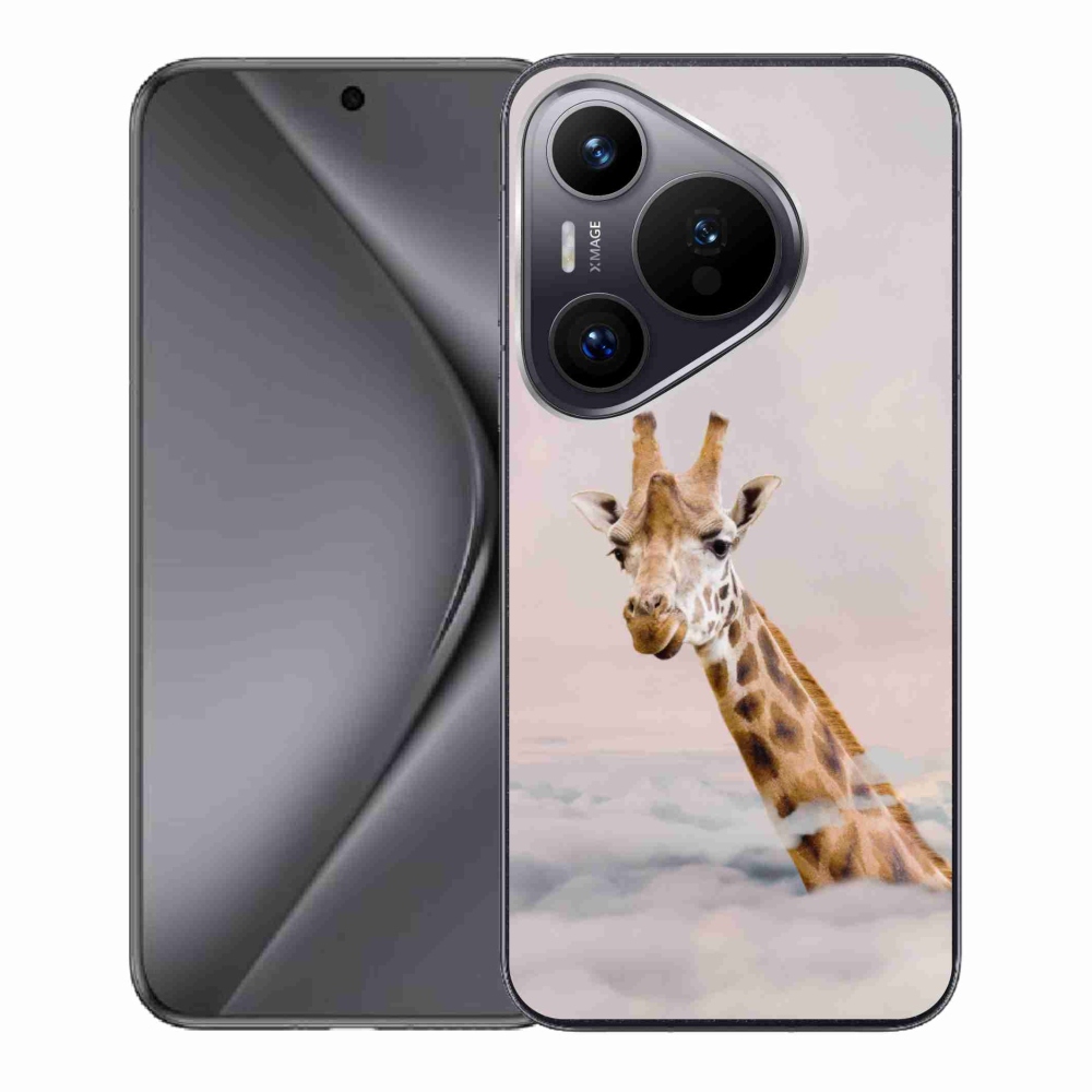 Gelový kryt mmCase na Huawei Pura 70 - žirafa v oblacích