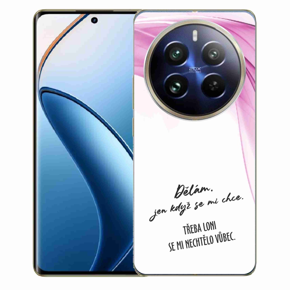 Gelový kryt mmCase na Realme 12 Pro 5G/12 Pro+ 5G - vtipný text 12 bílé pozadí
