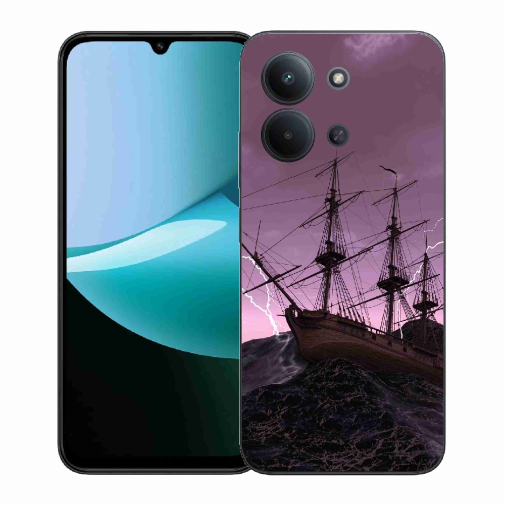 Gelový kryt mmCase na Xiaomi Redmi 15C 4G (171mm)/Poco C85 4G (171mm) - loď v bouři