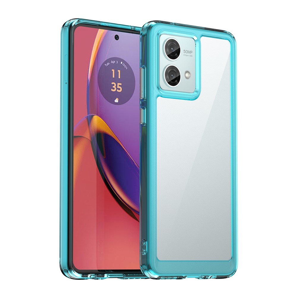 Gelový obal s pevnými zády na Motorola Moto G84 5G - světlemodrý