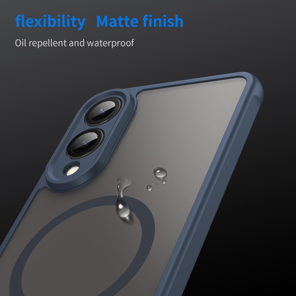 Case matný gelový obal s MagSafe na Samsung Galaxy S25 Edge - modrý